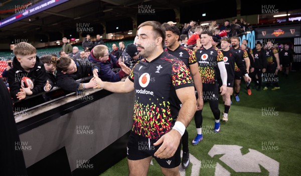 200226 - Wales Captain’s run - Liam Belcher during Captain’s run ahead of their Six Nations match against Scotland