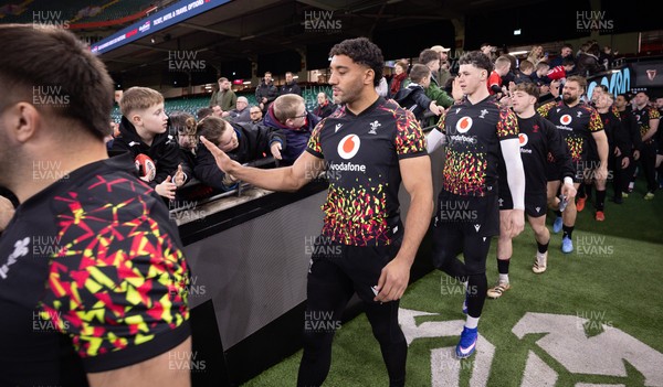 200226 - Wales Captain’s run - Gabriel Hamer-Webb of Wales during Captain’s run ahead of their Six Nations match against Scotland