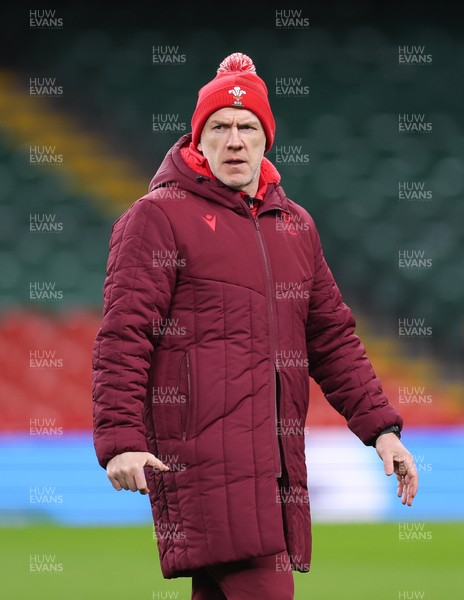 200226 - Wales Captain’s run - Wales head coach Steve Tandy during Captain’s run ahead of their Six Nations match against Scotland
