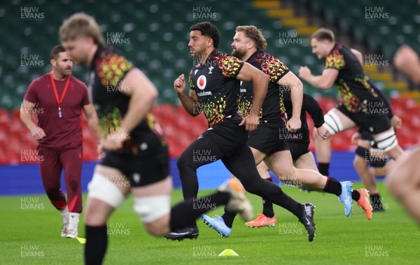 200226 - Wales Captain’s run - Gabriel Hamer-Webb of Wales during Captain’s run ahead of their Six Nations match against Scotland