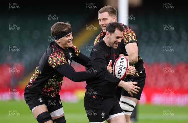 200226 - Wales Captain’s run - Tomos Williams of Wales during Captain’s run ahead of their Six Nations match against Scotland