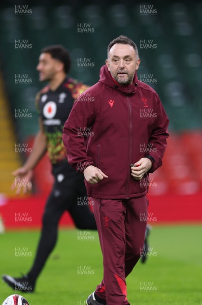 200226 - Wales Captain’s run - Wales assistant coach Matt Sherratt during Captain’s run ahead of their Six Nations match against Scotland