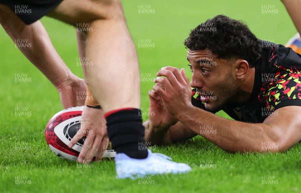 200226 - Wales Captain’s run - Gabriel Hamer-Webb of Wales during Captain’s run ahead of their Six Nations match against Scotland