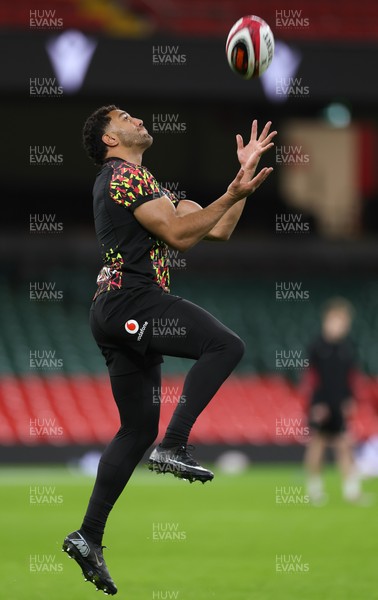 200226 - Wales Captain’s run - Gabriel Hamer-Webb of Wales during Captain’s run ahead of their Six Nations match against Scotland