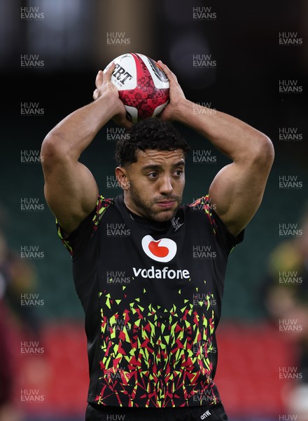 200226 - Wales Captain’s run - Gabriel Hamer-Webb of Wales during Captain’s run ahead of their Six Nations match against Scotland