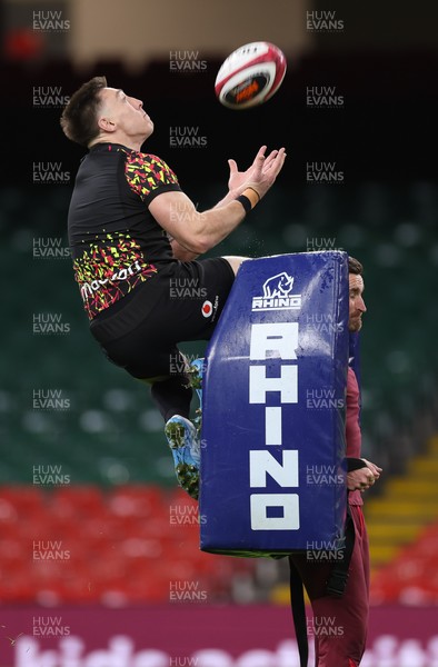 200226 - Wales Captain’s run - Gabriel Hamer-Webb of Wales during Captain’s run ahead of their Six Nations match against Scotland
