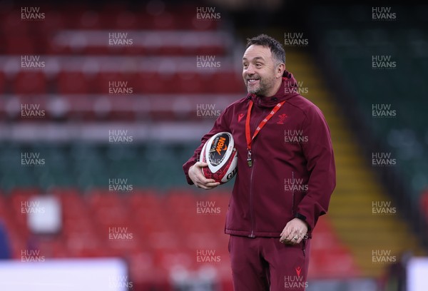 200226 - Wales Captain’s run - Wales assistant coach Matt Sherratt during Captain’s run ahead of their Six Nations match against Scotland