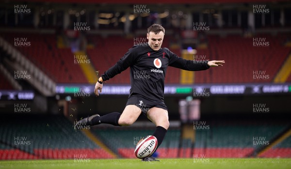 200226 - Wales Captain’s run - Tomos Williams of Wales during Captain’s run ahead of their Six Nations match against Scotland