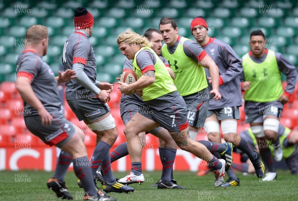 291113 - Wales Rugby Training -Richard Hibbard during training