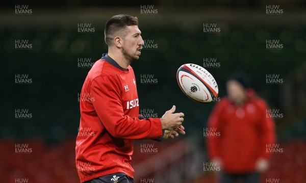 291119 - Wales Captains Run, Principality Stadium -  Justin Tipuric of Wales during Captains Run ahead of their match against the Barbarians