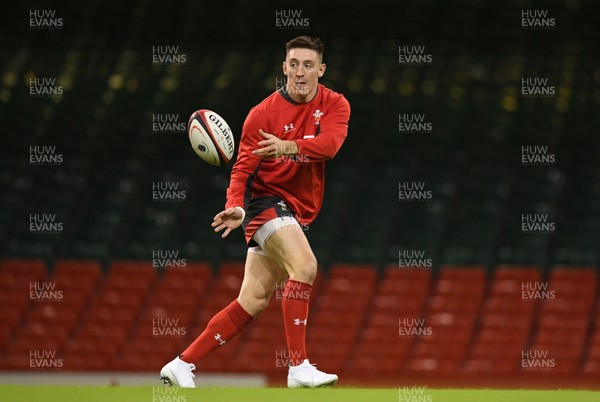 291119 - Wales Rugby Training - Josh Adams during training