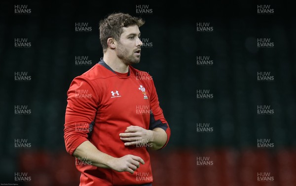 310120 - Wales Captain's Run, Principality Stadium - Leigh Halfpenny of Wales during training ahead of the opening Guinness Six Nations match against Italy