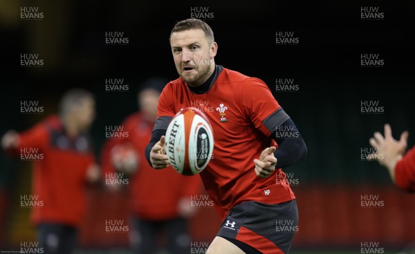 310120 - Wales Captain's Run, Principality Stadium - Hadleigh Parkes of Wales during training ahead of the opening Guinness Six Nations match against Italy