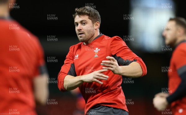 310120 - Wales Captain's Run, Principality Stadium - Leigh Halfpenny of Wales during training ahead of the opening Guinness Six Nations match against Italy