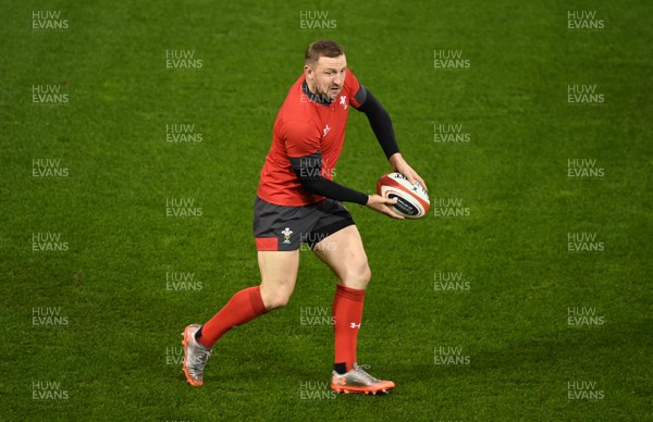 310120 - Wales Rugby Training - Hadleigh Parkes during training