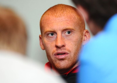 27.08.09 - Wales Football James Collins speaks to the media ahead of his sides match against Russia on Wednesday (9th) 