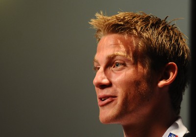 27.08.09 - Wales Football Christian Ribeiro speaks to the media ahead of his sides match against Russia on Wednesday (9th) 