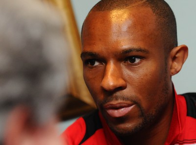 27.08.09 - Wales Football Danny Gabbidon speaks to the media ahead of his sides match against Russia on Wednesday (9th) 