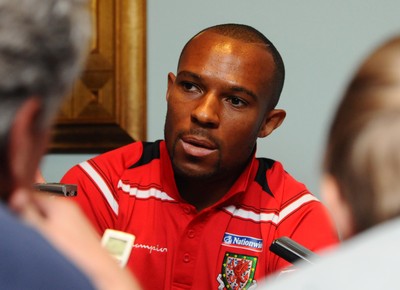 27.08.09 - Wales Football Danny Gabbidon speaks to the media ahead of his sides match against Russia on Wednesday (9th) 