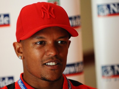 27.08.09 - Wales Football Rob Earnshaw speaks to the media ahead of his sides match against Russia on Wednesday (9th) 