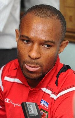 27.08.09 - Wales Football Danny Gabbidon speaks to the media ahead of his sides match against Russia on Wednesday (9th) 