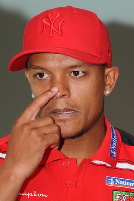 27.08.09 - Wales Football Rob Earnshaw speaks to the media ahead of his sides match against Russia on Wednesday (9th) 