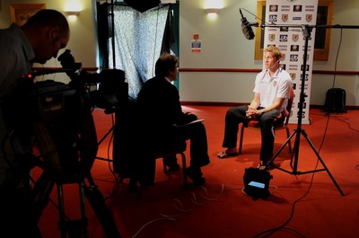 27.08.09 - Wales Football Christian Ribeiro speaks to the media ahead of his sides match against Russia on Wednesday (9th) 