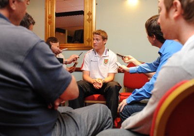 27.08.09 - Wales Football Christian Ribeiro speaks to the media ahead of his sides match against Russia on Wednesday (9th) 