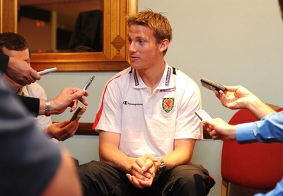 27.08.09 - Wales Football Christian Ribeiro speaks to the media ahead of his sides match against Russia on Wednesday (9th) 