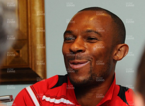 27.08.09 - Wales Football Danny Gabbidon speaks to the media ahead of his sides match against Russia on Wednesday (9th) 