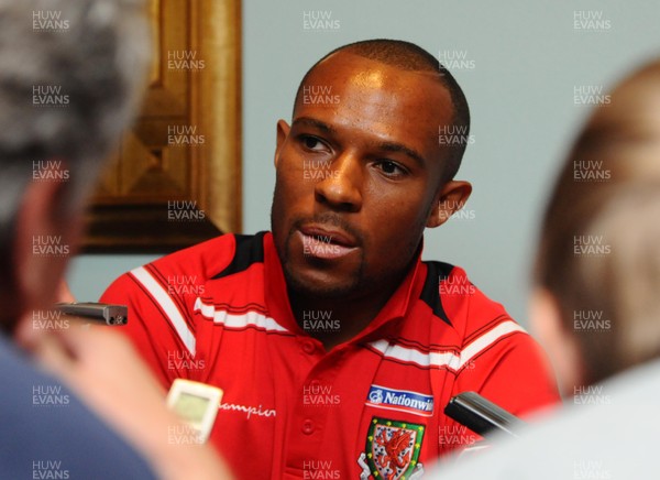 27.08.09 - Wales Football Danny Gabbidon speaks to the media ahead of his sides match against Russia on Wednesday (9th) 