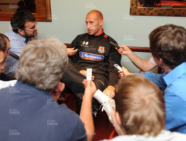 27.08.09 - Wales Football James Collins speaks to the media ahead of his sides match against Russia on Wednesday (9th) 