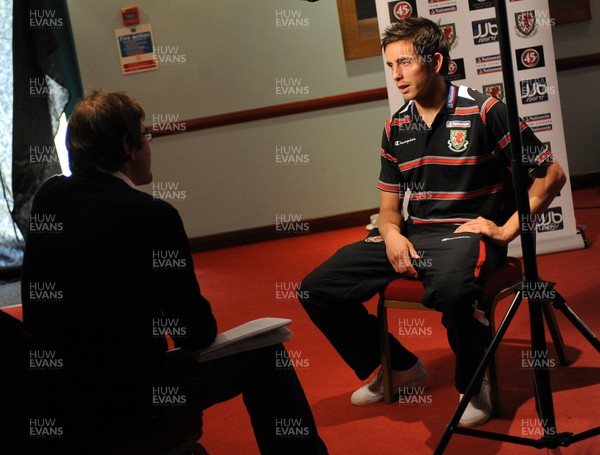 27.08.09 - Wales Football Brian Stock speaks to the media ahead of his sides match against Russia on Wednesday (9th) 