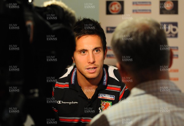 27.08.09 - Wales Football Brian Stock speaks to the media ahead of his sides match against Russia on Wednesday (9th) 