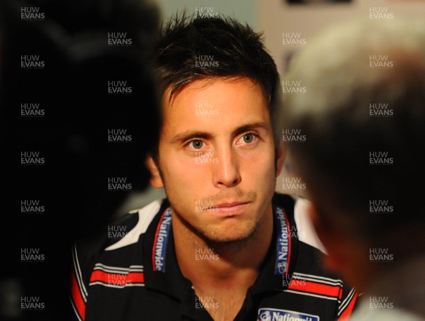 27.08.09 - Wales Football Brian Stock speaks to the media ahead of his sides match against Russia on Wednesday (9th) 