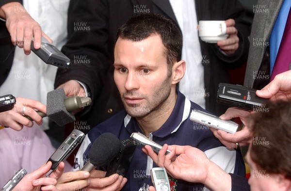 070205 - Wales International Football Press Conference - Ryan Giggs speaks ahead of his sides' clash with Hungary on Wednesday which he will captain