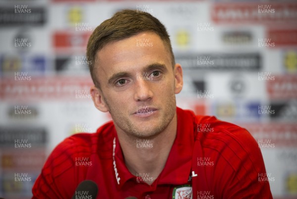 071117 - Wales Football Media Interviews - Andy King of Wales takes to the media ahead of the friendly match against France