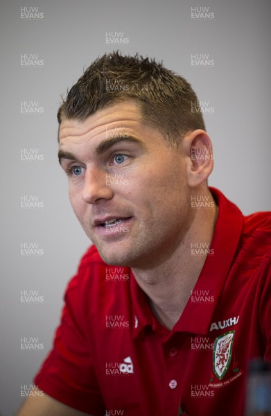 071117 - Wales Football Media Interviews - Sam Vokes of Wales takes to the media ahead of the friendly match against France