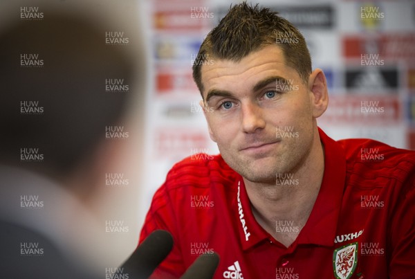 071117 - Wales Football Media Interviews - Sam Vokes of Wales takes to the media ahead of the friendly match against France