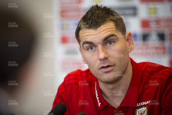 071117 - Wales Football Media Interviews - Sam Vokes of Wales takes to the media ahead of the friendly match against France