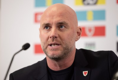 140323 - Wales Football Press Conference - Wales football manager Rob Page during a press conference to announced his squad of 24 players for Cymru’s opening UEFA EURO 2024 qualifiers away to Croatia and home to Latvia