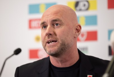 140323 - Wales Football Press Conference - Wales football manager Rob Page during a press conference to announced his squad of 24 players for Cymru’s opening UEFA EURO 2024 qualifiers away to Croatia and home to Latvia