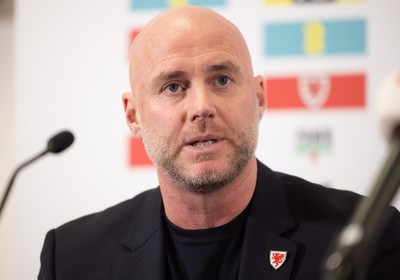 140323 - Wales Football Press Conference - Wales football manager Rob Page during a press conference to announced his squad of 24 players for Cymru’s opening UEFA EURO 2024 qualifiers away to Croatia and home to Latvia