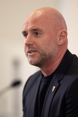 140323 - Wales Football Press Conference - Wales football manager Rob Page during a press conference to announced his squad of 24 players for Cymru’s opening UEFA EURO 2024 qualifiers away to Croatia and home to Latvia