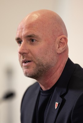 140323 - Wales Football Press Conference - Wales football manager Rob Page during a press conference to announced his squad of 24 players for Cymru’s opening UEFA EURO 2024 qualifiers away to Croatia and home to Latvia