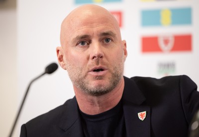 140323 - Wales Football Press Conference - Wales football manager Rob Page during a press conference to announced his squad of 24 players for Cymru’s opening UEFA EURO 2024 qualifiers away to Croatia and home to Latvia