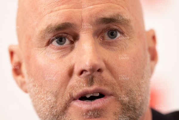 140323 - Wales Football Press Conference - Wales football manager Rob Page during a press conference to announced his squad of 24 players for Cymru’s opening UEFA EURO 2024 qualifiers away to Croatia and home to Latvia