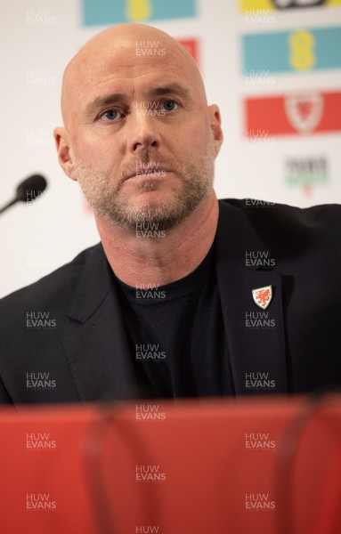 140323 - Wales Football Press Conference - Wales football manager Rob Page during a press conference to announced his squad of 24 players for Cymru’s opening UEFA EURO 2024 qualifiers away to Croatia and home to Latvia