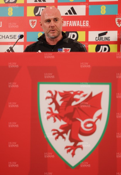 200324 - Wales Football Media Conference - Wales manager Rob Page during media conference ahead of Wales’  Euro 2024 qualifying play-off semi-final against Finland