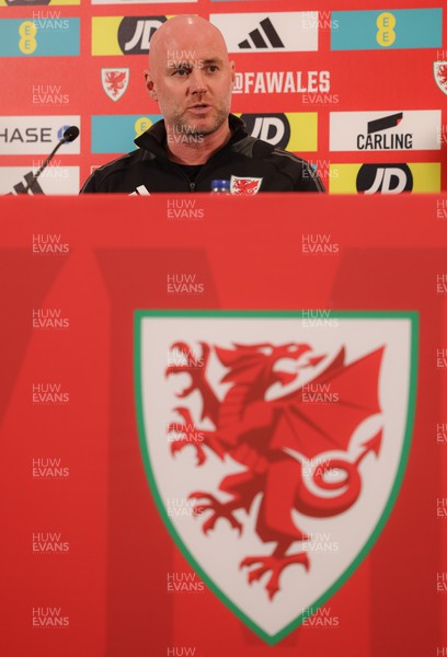 200324 - Wales Football Media Conference - Wales manager Rob Page during media conference ahead of Wales’  Euro 2024 qualifying play-off semi-final against Finland